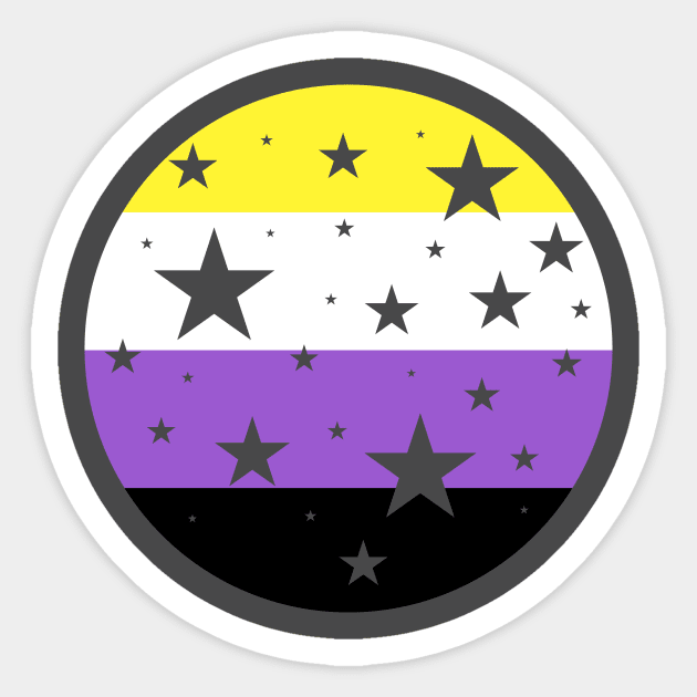 Nonbinary Pride Stars Sticker by anomalyalice